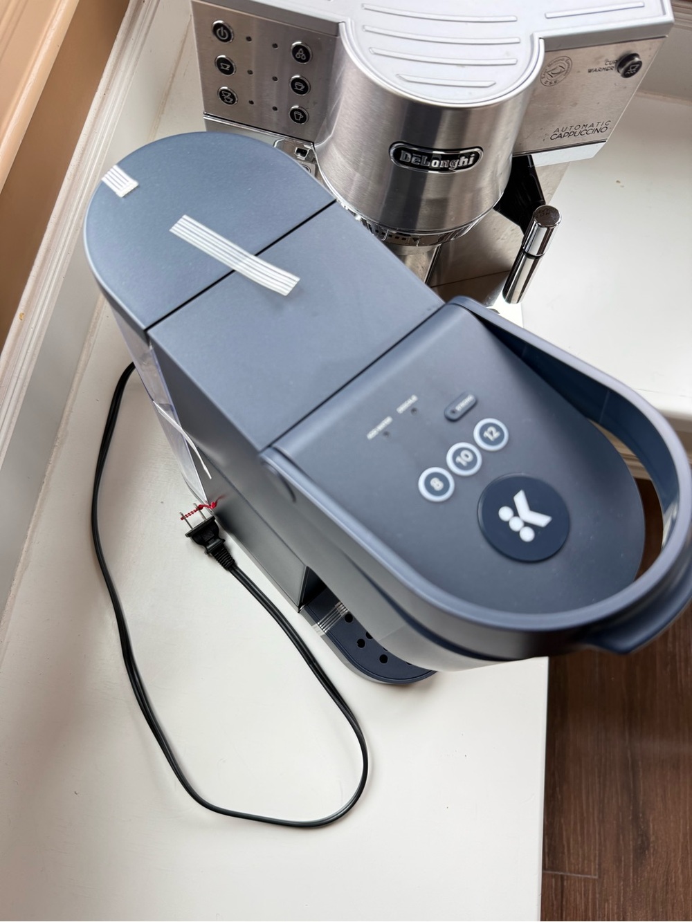 Keurig Single-Serve Coffee Maker in Dark Blue and Silver